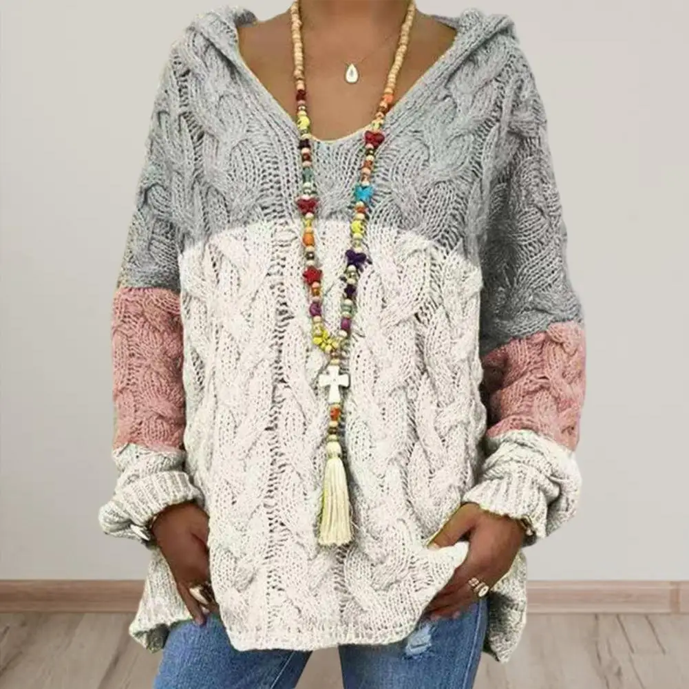 Twist Thread Sweater Women Hooded Knitwear Twist Knot Cozy Winter Sweater Women Casual Sweater Coat Fashion Loose Sweaters Top
Twist Thread Sweater Women Hooded Knitwear Twist Knot Cozy Winter Sweater Women Casual Sweater Coat Fashion Loose Sweaters Top