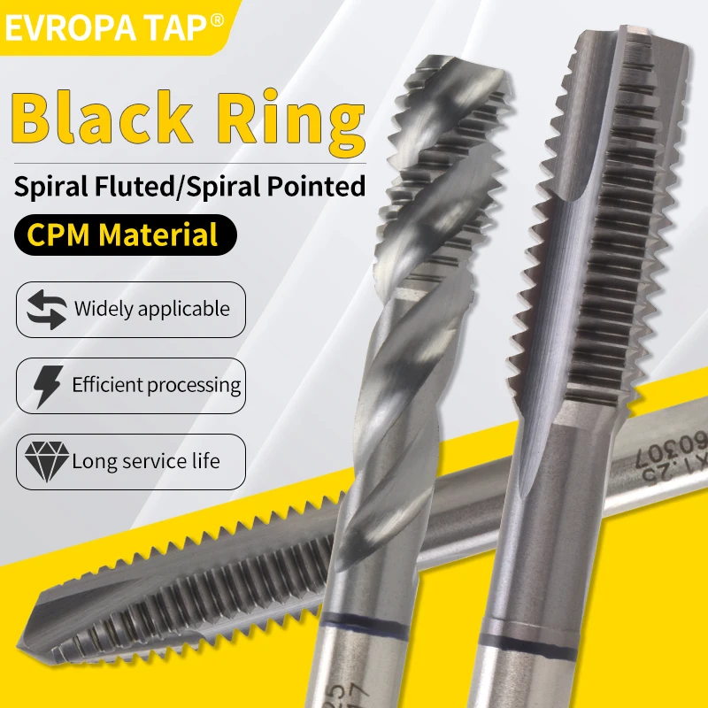 1PCS CPM Standard JP coating Spiral Fluted / Pointed Tap M3x0.5 M4x0.7 M5x0.8 -M10x1.5 M12x1.75 Machine Screw Thread Tap
1PCS CPM Standard JP coating Spiral Fluted / Pointed Tap M3x0.5 M4x0.7 M5x0.8 -M10x1.5 M12x1.75 Machine Screw Thread Tap