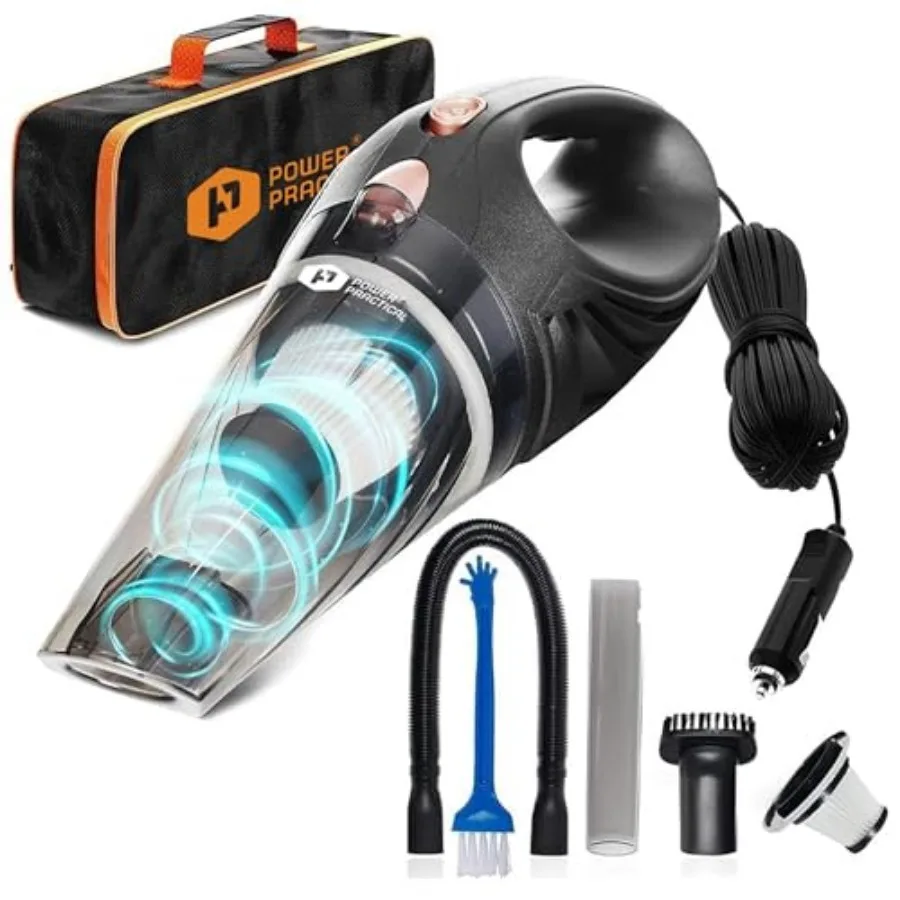 Car Vacuum Cleaner - Portable, High Power, Handheld Vacuums w/ 3 Attachments, 16 Ft Cord and Bag - 12v, Auto Accessories Kit fo
Car Vacuum Cleaner - Portable, High Power, Handheld Vacuums w/ 3 Attachments, 16 Ft Cord and Bag - 12v, Auto Accessories Kit fo