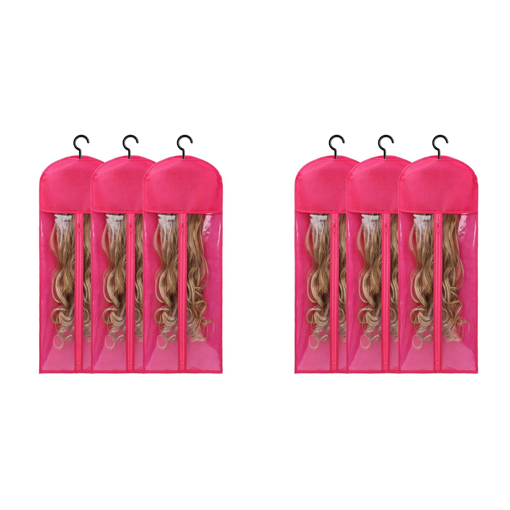 KEOL-6PCS Удлиненная вешалка для париков и сумки для хранения, пылезащитный и водонепроницаемый держатель для наращивания волос, предназначенный для париков, розово-красный
KEOL-6PCS Удлиненная вешалка для париков и сумки для хранения, пылезащитный и водонепроницаемый держатель для наращивания волос, предназначенный для париков, розово-красный