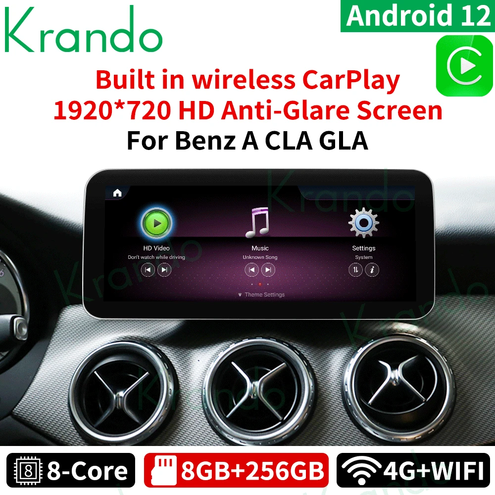 Krando 10.25" Android12 Multimedia Car Video Player Mercedes Benz A Class W176 2012-2015 Carplay 8 core GPS Navigation Screen
Krando 10.25" Android12 Multimedia Car Video Player Mercedes Benz A Class W176 2012-2015 Carplay 8 core GPS Navigation Screen