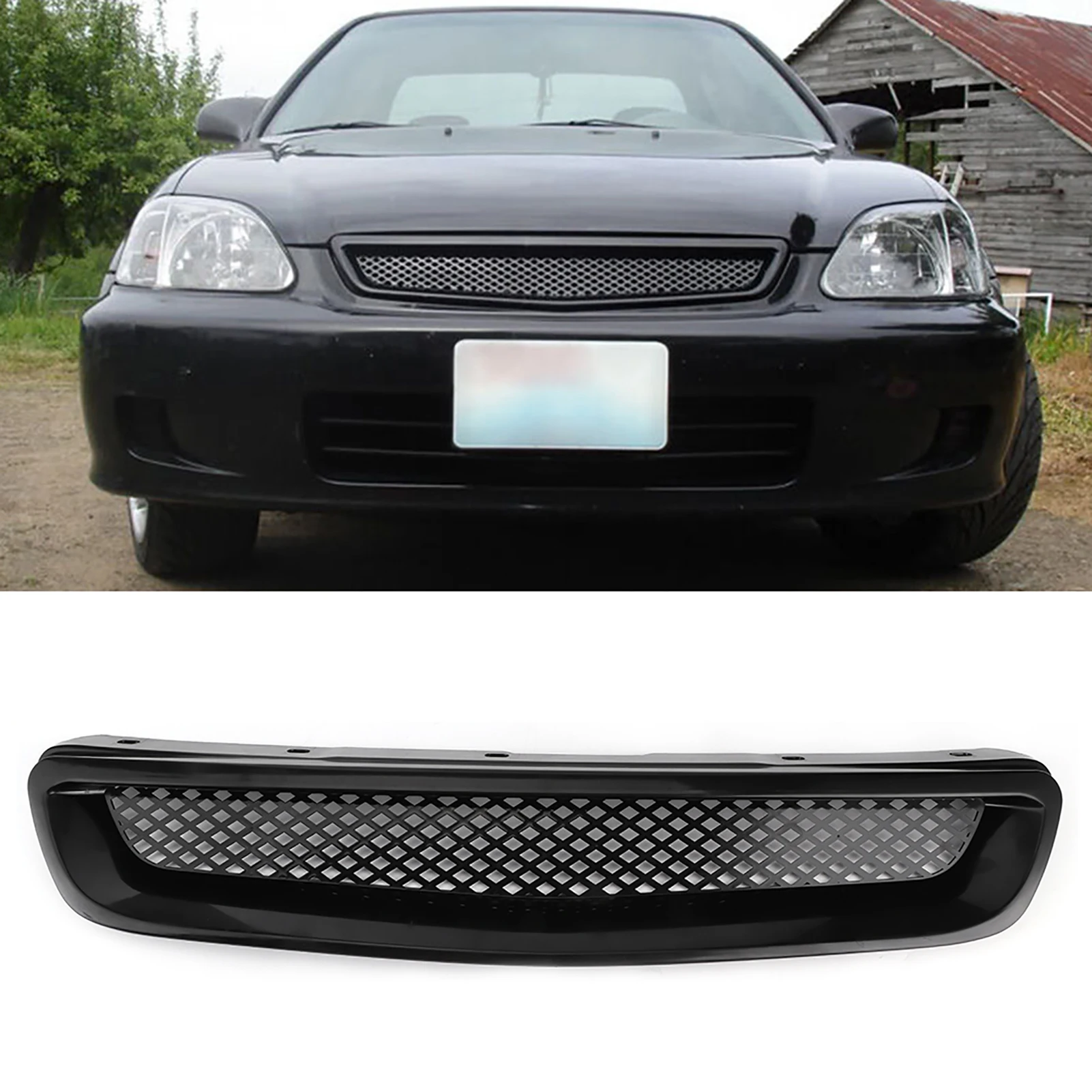Front Hood Bumper Grille Intake Mesh ABS Black Grill Fits For Honda Civic 1999-2000
Front Hood Bumper Grille Intake Mesh ABS Black Grill Fits For Honda Civic 1999-2000