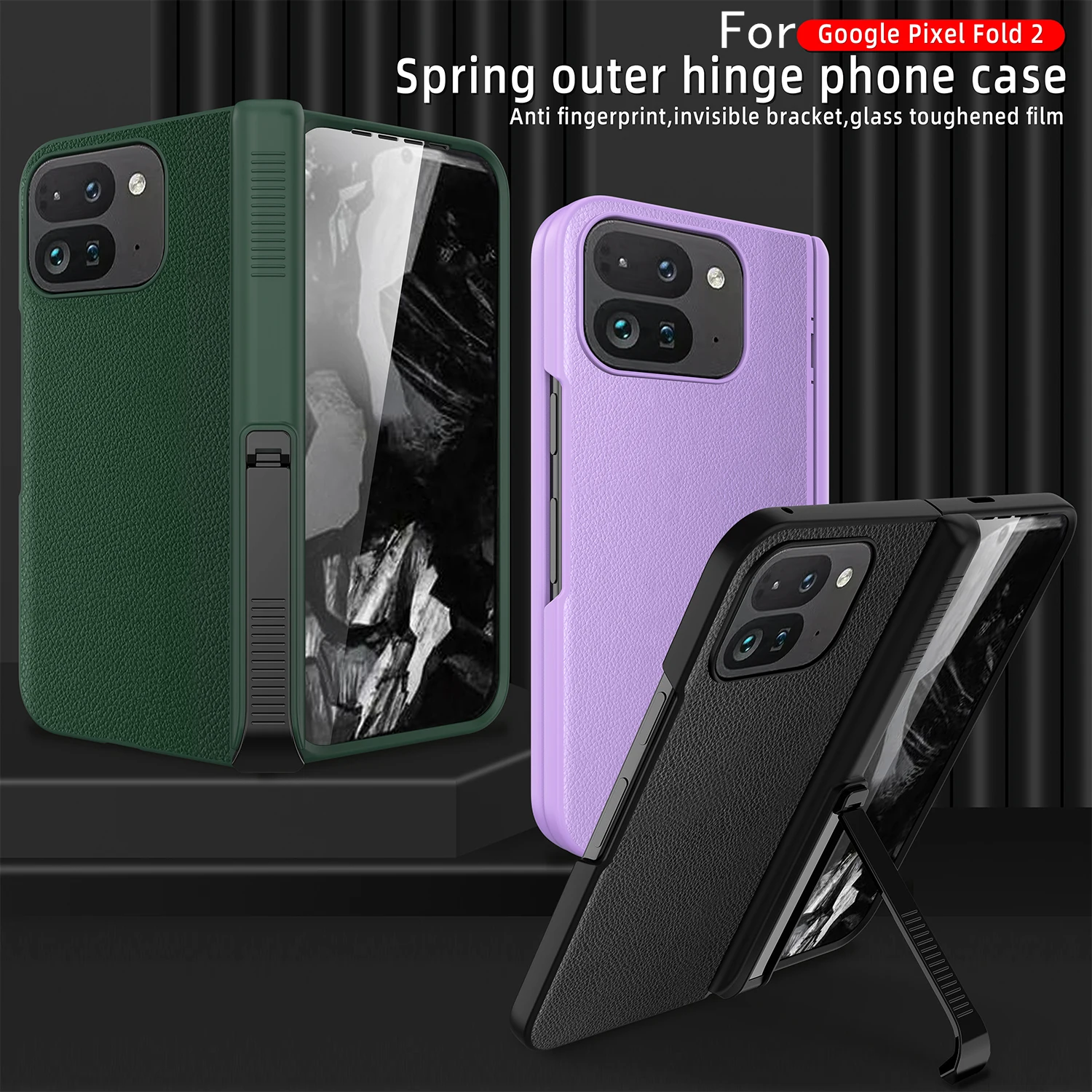 Luxury PU Leather Hard PC Phone Cover for Google Pixel 9 Pro Fold Case with Invisible Bracket Screen Protector Hinge Protection
Luxury PU Leather Hard PC Phone Cover for Google Pixel 9 Pro Fold Case with Invisible Bracket Screen Protector Hinge Protection