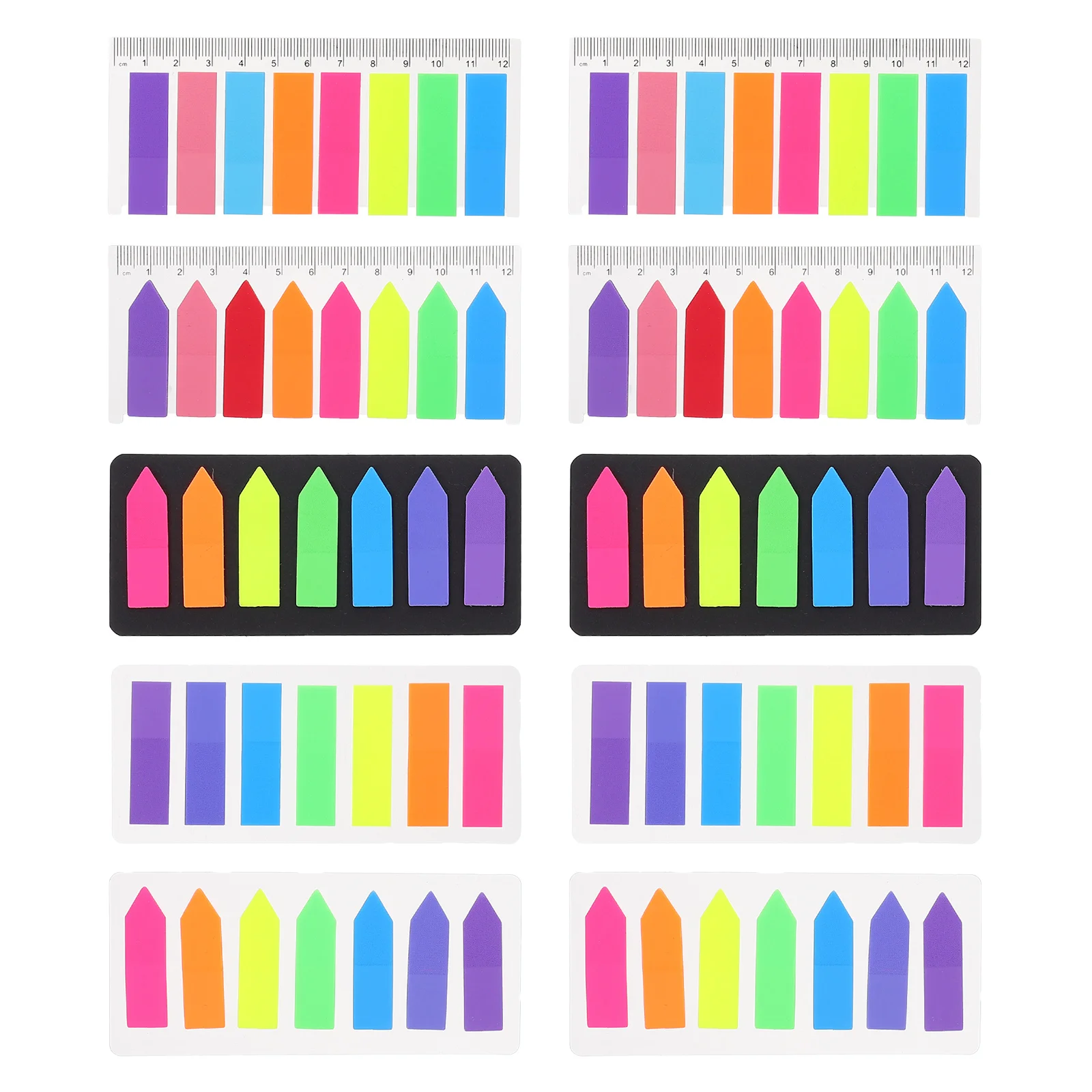10 Sets Fluorescent Label Self-adhesive Bookmarks Index Sticker Markers Tabs Sticky School Gadgets Transparent
10 Sets Fluorescent Label Self-adhesive Bookmarks Index Sticker Markers Tabs Sticky School Gadgets Transparent