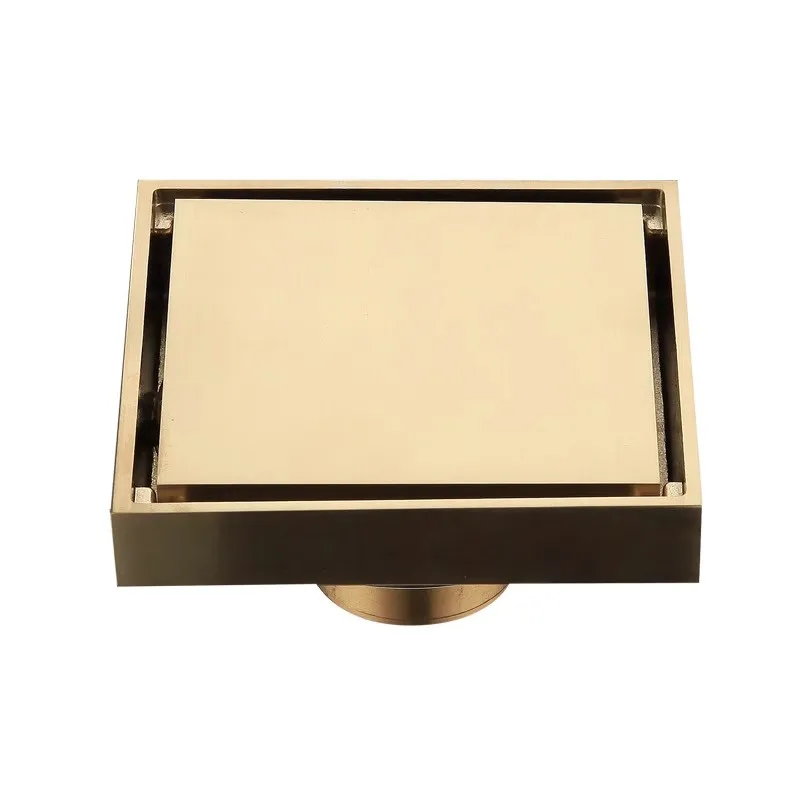 Floor Drain 10cm*10cm Shower Floor Drain 304 SUS Brushed Gold Bathroom Deodorant Conceal Floor Drain Strainer Cover Grate Waste
Floor Drain 10cm*10cm Shower Floor Drain 304 SUS Brushed Gold Bathroom Deodorant Conceal Floor Drain Strainer Cover Grate Waste