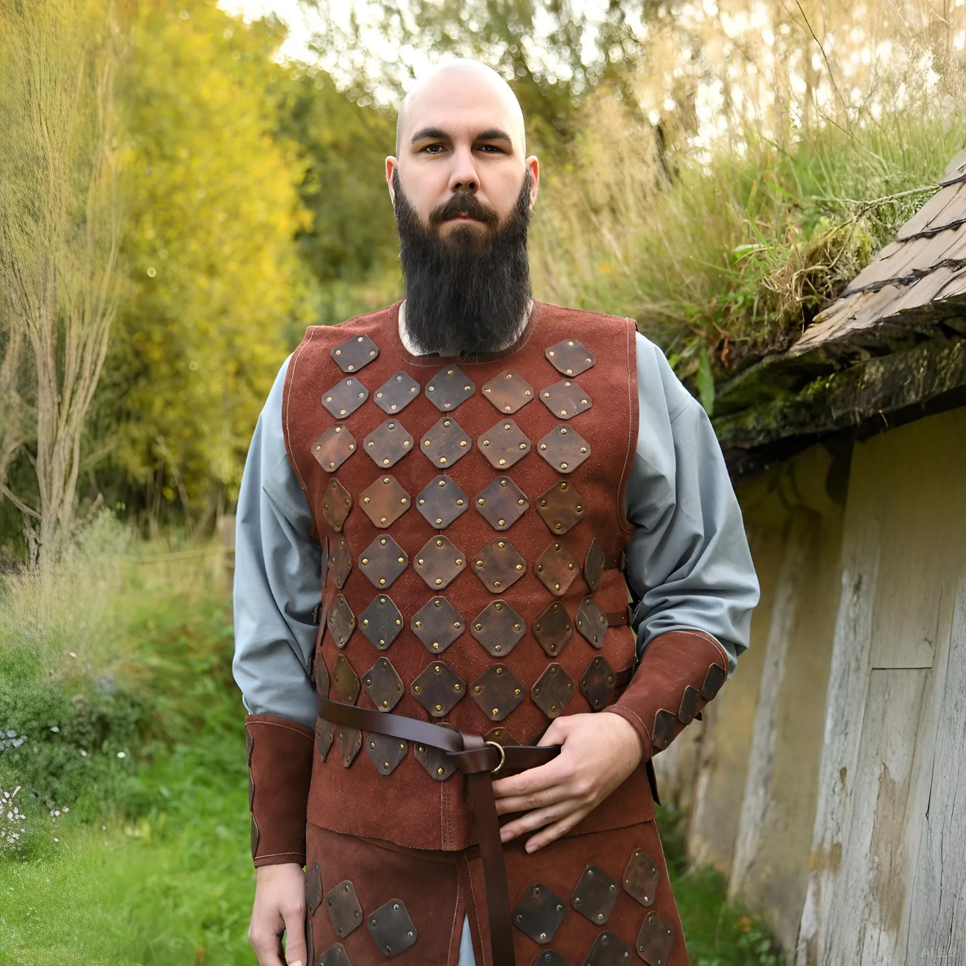 Medieval Steampunk PU Leather Harajuku Corset Leather Armor Studded Viking Knight Gladiator Pirate Role-Playing Costume Vest Set
Medieval Steampunk PU Leather Harajuku Corset Leather Armor Studded Viking Knight Gladiator Pirate Role-Playing Costume Vest Set