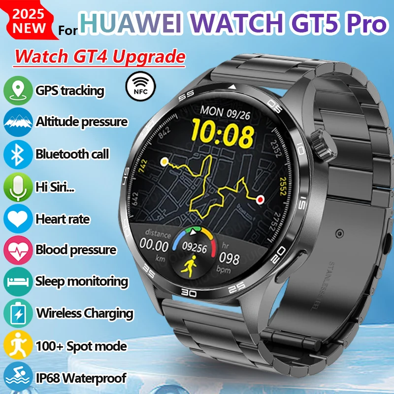 2025 NEW For HUAWEI GT5 Pro GPS NFC Smart Watch Men 1.53-inch HD Large Screen HD Bluetooth Call Multiple Sports Mode Smart Watch
2025 NEW For HUAWEI GT5 Pro GPS NFC Smart Watch Men 1.53-inch HD Large Screen HD Bluetooth Call Multiple Sports Mode Smart Watch