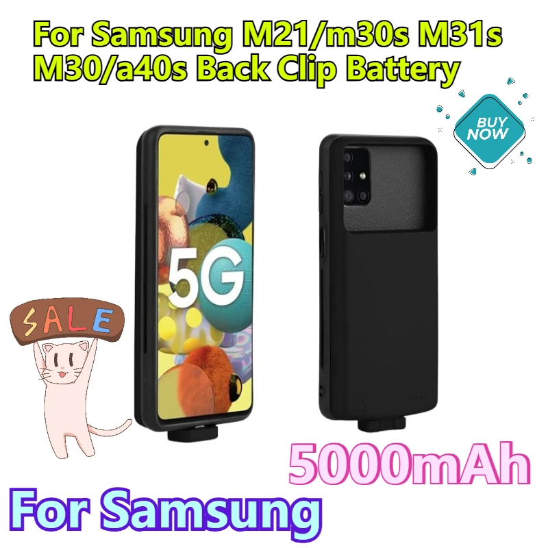 5000mAh for Samsung M21/m30s M31s M30/a40s Back Clip Battery Phone Case Power
5000mAh for Samsung M21/m30s M31s M30/a40s Back Clip Battery Phone Case Power