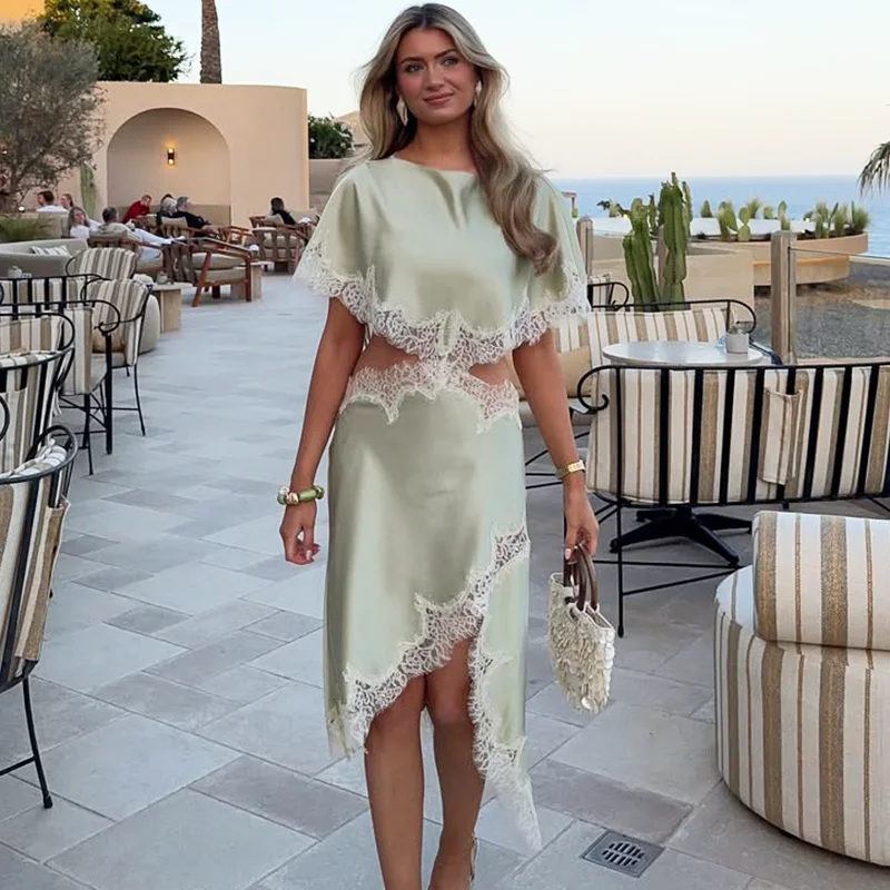 Ticketsx Fashion Lace Maxi Dress Sexy Contrast Hollow Out Patchwork Split Asymmetrical Dress Elegant Vacation High Street Dress
Ticketsx Fashion Lace Maxi Dress Sexy Contrast Hollow Out Patchwork Split Asymmetrical Dress Elegant Vacation High Street Dress
