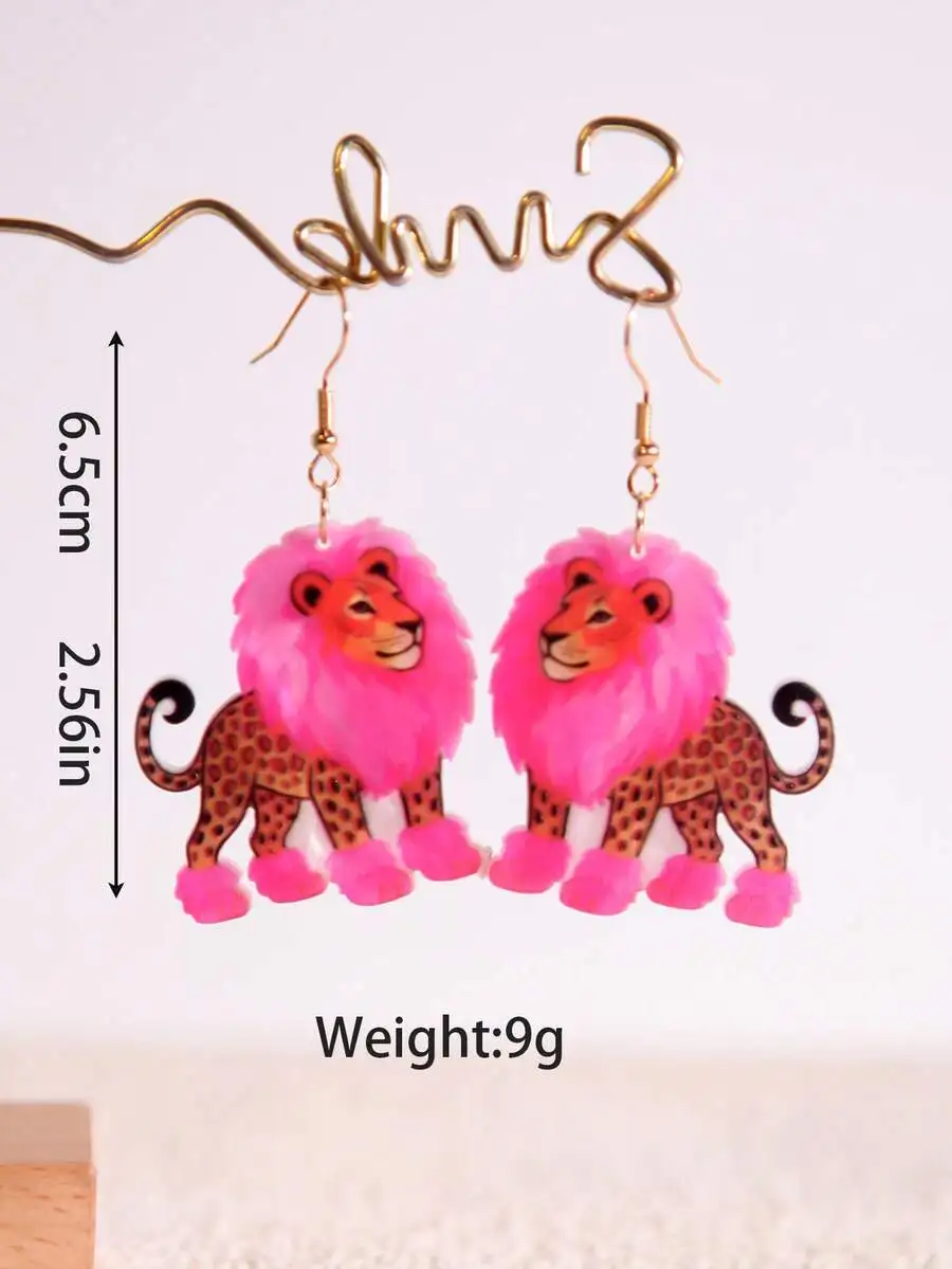 Pink Lion Resin Drop Earrings For Women Fashion Statement Jewelry
Pink Lion Resin Drop Earrings For Women Fashion Statement Jewelry
