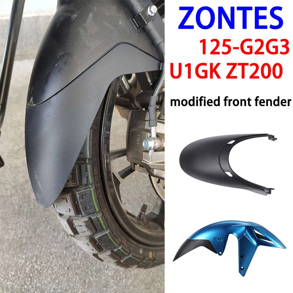 For ZONTES ZT200/ZT125-G2G3U1GK motorcycle modified front fender, with extended plate water deflector accessories
For ZONTES ZT200/ZT125-G2G3U1GK motorcycle modified front fender, with extended plate water deflector accessories