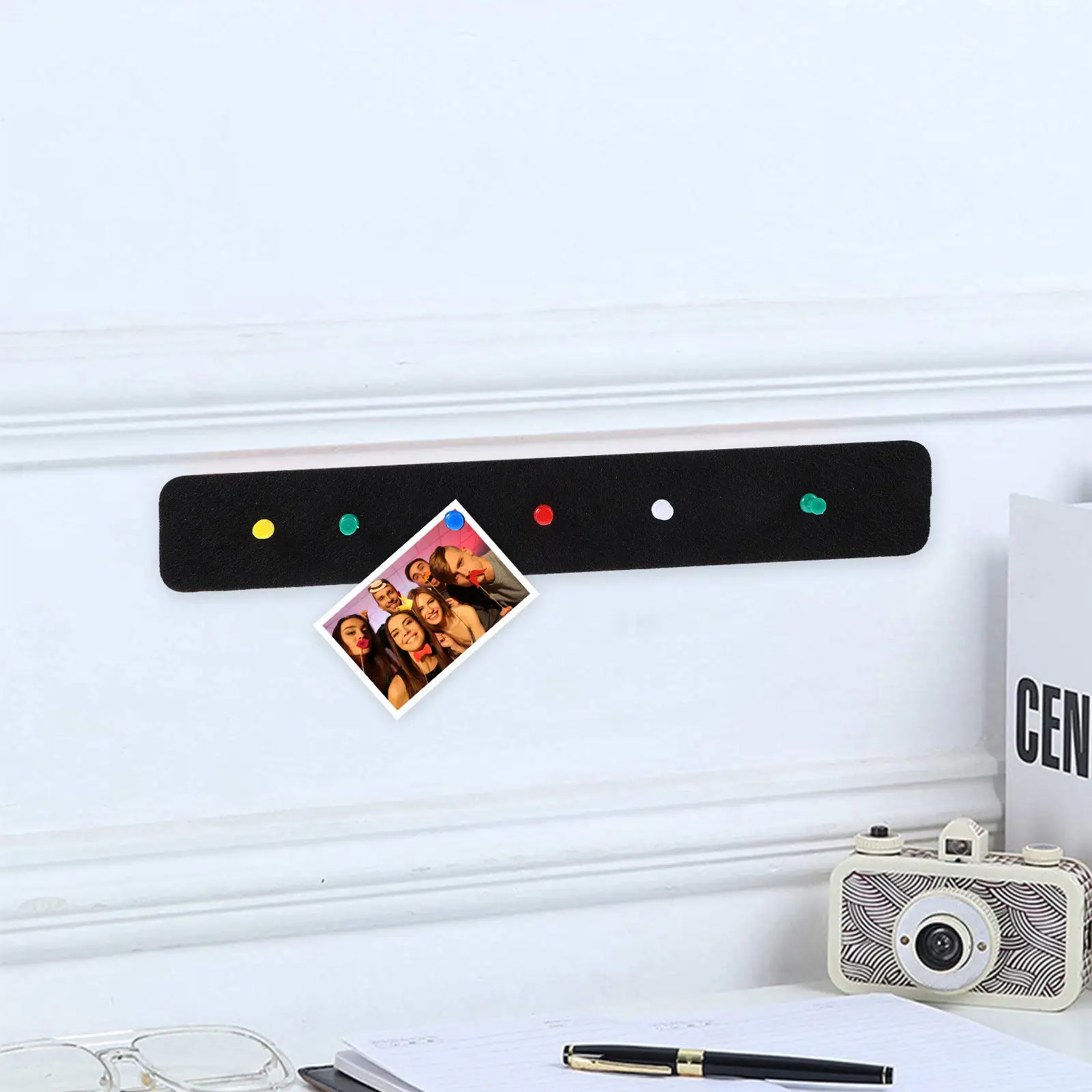 8Pcs Black Felt Board Strips Bulletin Bar Strip Easy Install Wall Mounted Pin Board for Desk Schedule Photo Display Home Office
8Pcs Black Felt Board Strips Bulletin Bar Strip Easy Install Wall Mounted Pin Board for Desk Schedule Photo Display Home Office