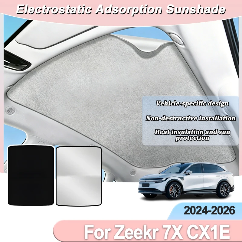 Accessories For Zeekr 7X CX1E 2024 2025 2026 Insulation Electrostatic Adsorption Sunroof Sunshades Outdoor Sun Protection Parts
Accessories For Zeekr 7X CX1E 2024 2025 2026 Insulation Electrostatic Adsorption Sunroof Sunshades Outdoor Sun Protection Parts