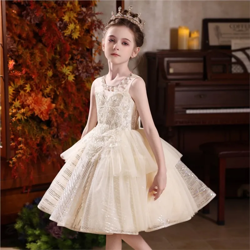 2026 Girl's Sleeveless Evening Dress Children's Light Luxury Birthday/Wedding Princess Dress Kids' Piano Performance Dress LJ683
2026 Girl's Sleeveless Evening Dress Children's Light Luxury Birthday/Wedding Princess Dress Kids' Piano Performance Dress LJ683