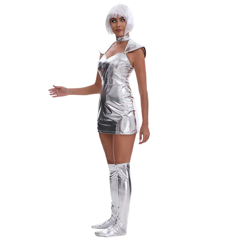 Silver Space Suit 2025 New Style Halloween Planet Warrior Role-playing Costume Women's Traditional Chinese Costume Polyester
Silver Space Suit 2025 New Style Halloween Planet Warrior Role-playing Costume Women's Traditional Chinese Costume Polyester
