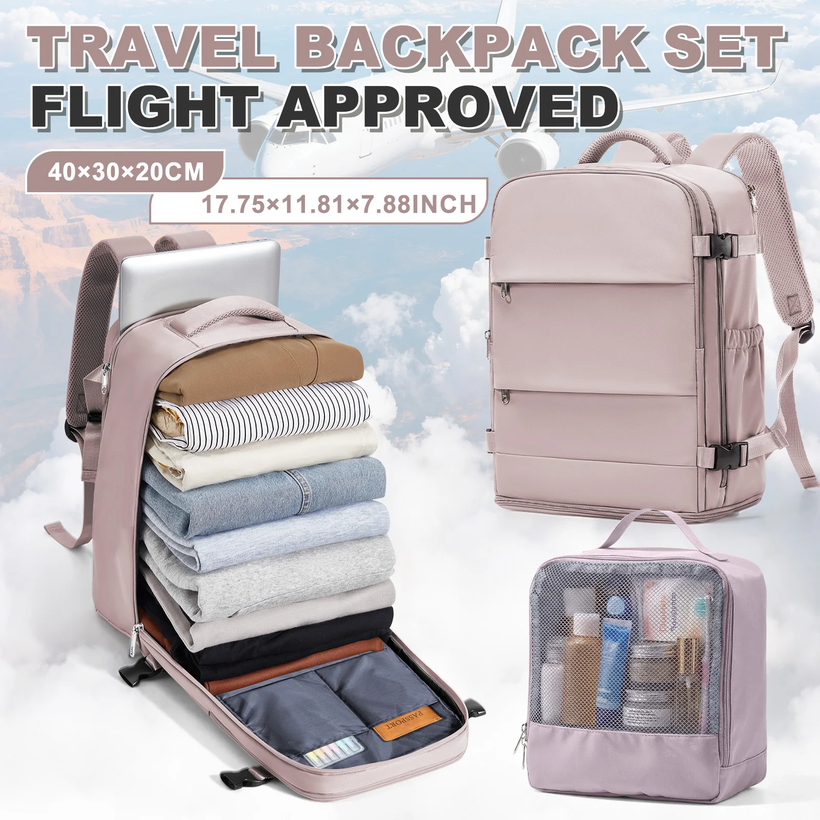 Ryanair Cabin Bags 40x30x20 Underseat Travel Backpack Cabin Fly Bag,Outdoor Backpack Back-to-School Bookbag Storage Toiletry Bag
Ryanair Cabin Bags 40x30x20 Underseat Travel Backpack Cabin Fly Bag,Outdoor Backpack Back-to-School Bookbag Storage Toiletry Bag
