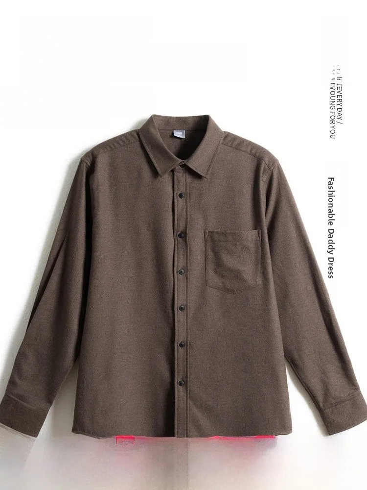 Double-Sided Brued Flannel Loose Men's irt Spring Faion Urban Sle Home Daily Commute Cotton Polyester Blend Long Sve
Double-Sided Brued Flannel Loose Men's irt Spring Faion Urban Sle Home Daily Commute Cotton Polyester Blend Long Sve