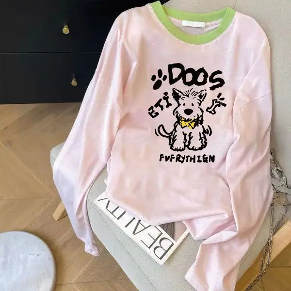 plus Size Women's Long Sleeve T-Shirt Snowflake Cotton Lightweight Pink Loose Slimming Outerwear Top Dog Print Spring Autumn
plus Size Women's Long Sleeve T-Shirt Snowflake Cotton Lightweight Pink Loose Slimming Outerwear Top Dog Print Spring Autumn