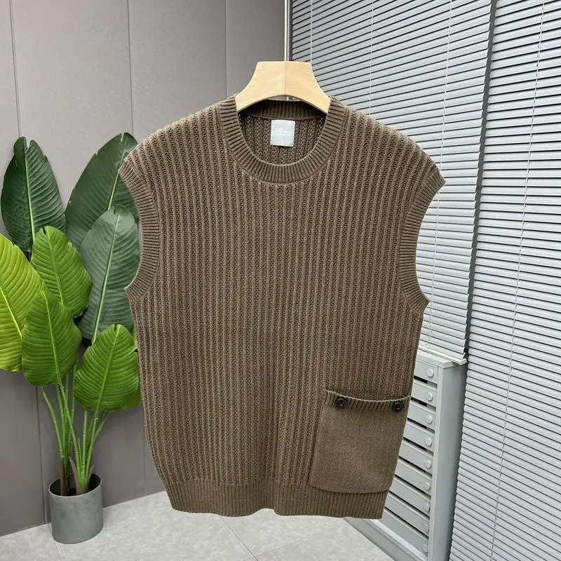 Men's Round Neck Knitted Vest Spring Autumn New Arrival Casual Wear Loose Sleeveless Pullover Sweater Trend
Men's Round Neck Knitted Vest Spring Autumn New Arrival Casual Wear Loose Sleeveless Pullover Sweater Trend