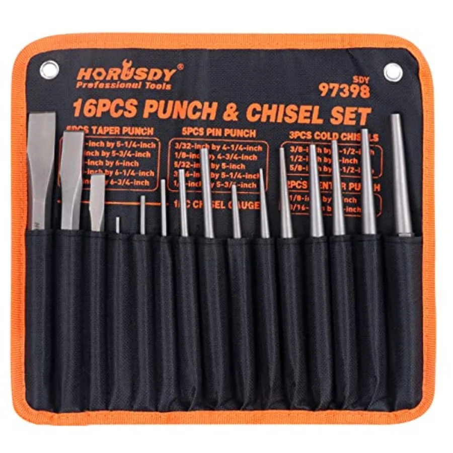 【Spot goods】16-Piece Punch and Chisel Set Including Taper Punch Cold Chisels Pin Punch Center Punch
【Spot goods】16-Piece Punch and Chisel Set Including Taper Punch Cold Chisels Pin Punch Center Punch