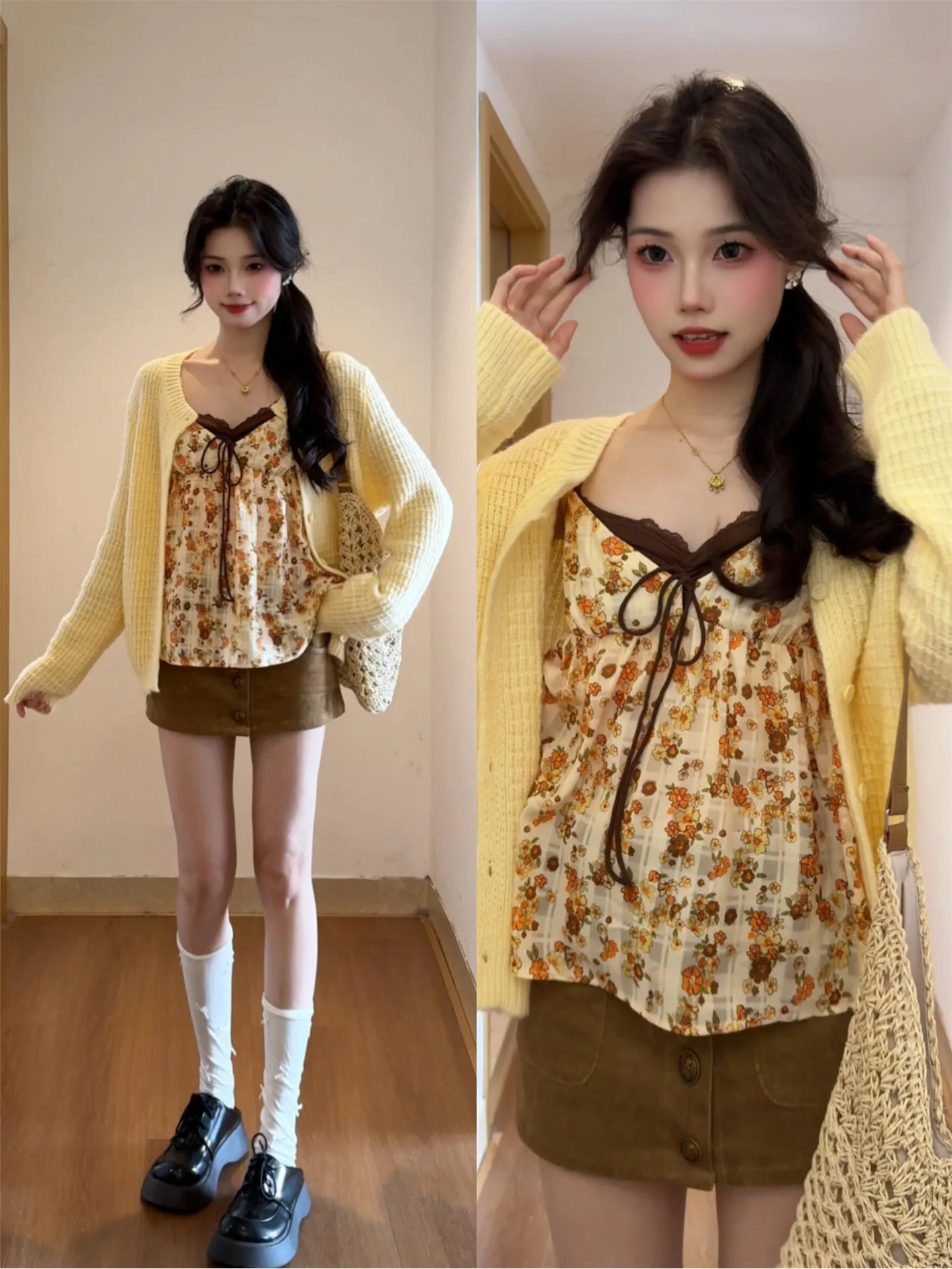 Spring 2026 Chic Korean Sle Floral Print Women's Knitted Open Cardigan Soft Long Sve Casual Wear round Ne Button Detail
Spring 2026 Chic Korean Sle Floral Print Women's Knitted Open Cardigan Soft Long Sve Casual Wear round Ne Button Detail