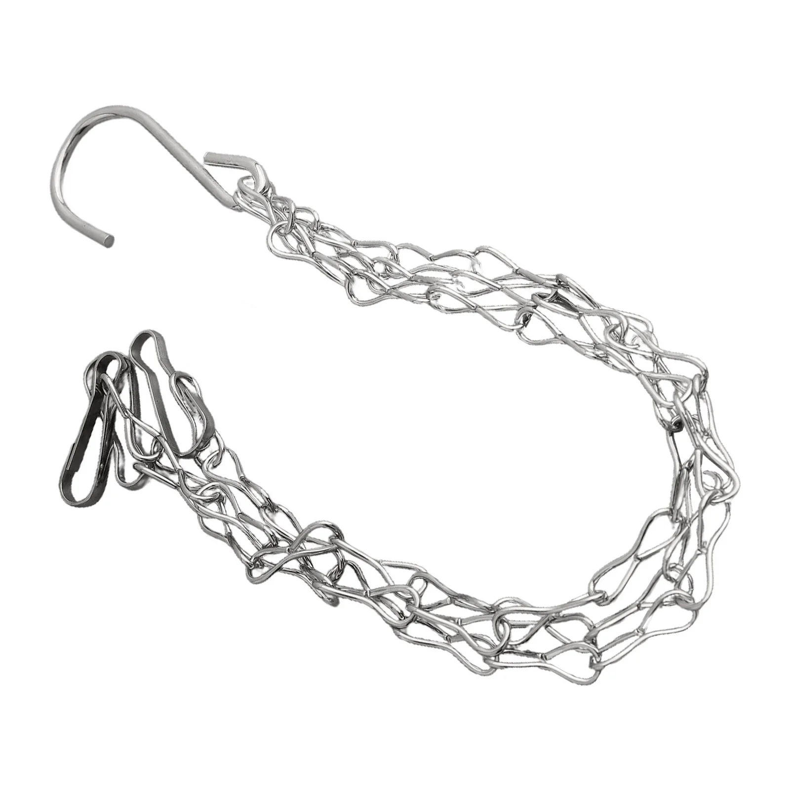 Hanging Chain Flower Pot Silver Spare Metal Sturdy 3 Strand Easy To Install Garden Hanging Basket Multipurpose
Hanging Chain Flower Pot Silver Spare Metal Sturdy 3 Strand Easy To Install Garden Hanging Basket Multipurpose