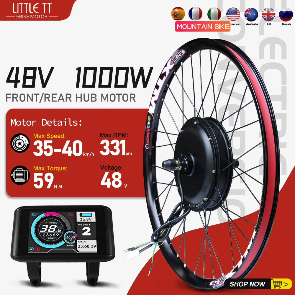 MTX 48 В 1000 Вт комплект для переоборудования электровелосипеда 20/26/27,5/28/29 дюймов передняя/задняя бесщеточная ступица колесо двигателя для комплекта для переоборудования электрического велосипеда
MTX 48 В 1000 Вт комплект для переоборудования электровелосипеда 20/26/27,5/28/29 дюймов передняя/задняя бесщеточная ступица колесо двигателя для комплекта для переоборудования электрического велосипеда