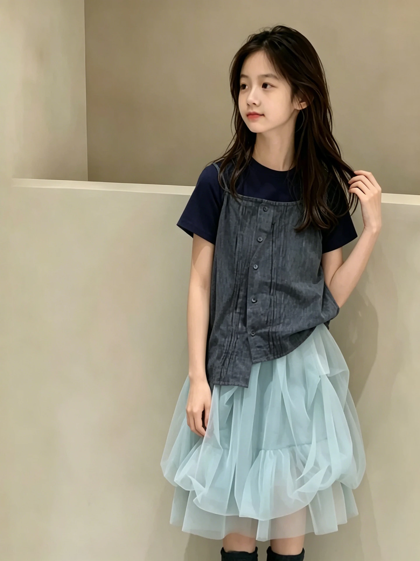 Girls Summer Outfit Child Clothing Set 2026 New Style Short Sleeve T-Shirt Halter Neck Mesh Skirt Fashion Three-Piece Set
Girls Summer Outfit Child Clothing Set 2026 New Style Short Sleeve T-Shirt Halter Neck Mesh Skirt Fashion Three-Piece Set