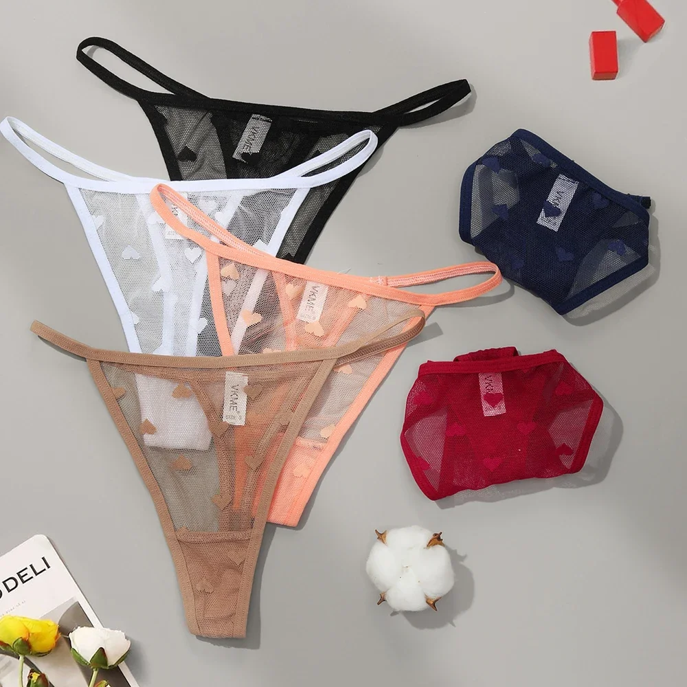 Sexy Lace Sheer Thong Panties Underwear Womens Low Waist G-String T-Pants Lingerie Panties Heart See Through Mesh Underpants
Sexy Lace Sheer Thong Panties Underwear Womens Low Waist G-String T-Pants Lingerie Panties Heart See Through Mesh Underpants