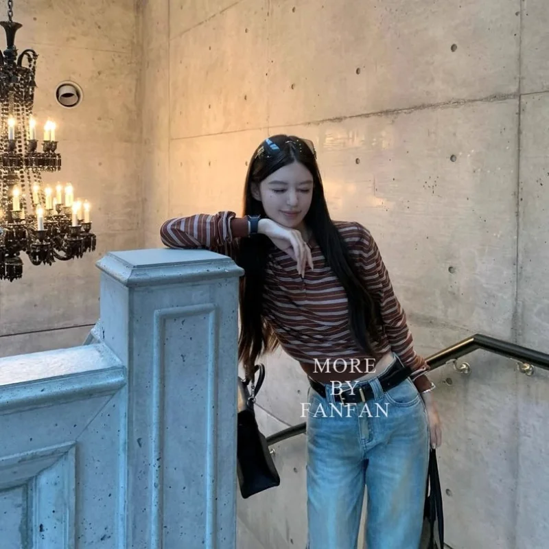 French Lapel Striped Knit Sweater Women Autumn Winter Loose Slimming Top Wear Inside Or Outside
French Lapel Striped Knit Sweater Women Autumn Winter Loose Slimming Top Wear Inside Or Outside