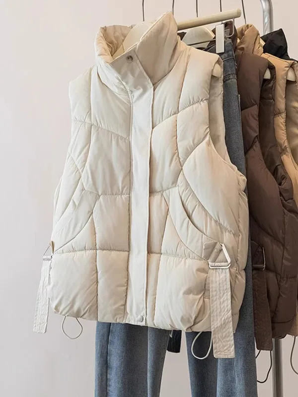 Утепленный хлопковый жилет для женщин: зимний, свободный, модный, короткий, теплый, с подплечниками, в стиле куртки
Утепленный хлопковый жилет для женщин: зимний, свободный, модный, короткий, теплый, с подплечниками, в стиле куртки