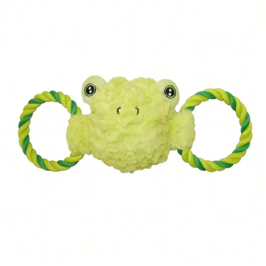 Plush Frog Tug And Squeak Toy With Rope Handles For Pets
Plush Frog Tug And Squeak Toy With Rope Handles For Pets