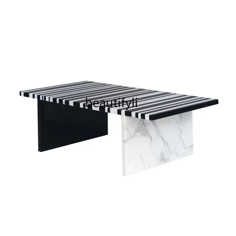 Zebra pattern color matching coffee table personalized striped marble tea table coffee table Y16
Zebra pattern color matching coffee table personalized striped marble tea table coffee table Y16
