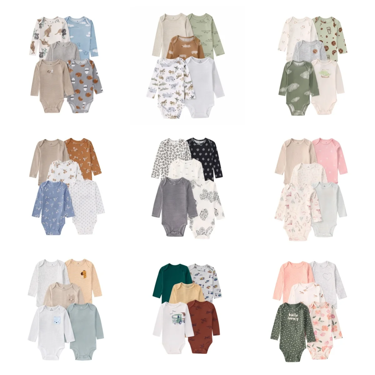 5PCS/Lot 100% Cotton Soft Baby Bodysuits Long Sleeve for Newborn Boy Girl Infant Onesies Bebe Clothes Baby Shower Gifts
5PCS/Lot 100% Cotton Soft Baby Bodysuits Long Sleeve for Newborn Boy Girl Infant Onesies Bebe Clothes Baby Shower Gifts