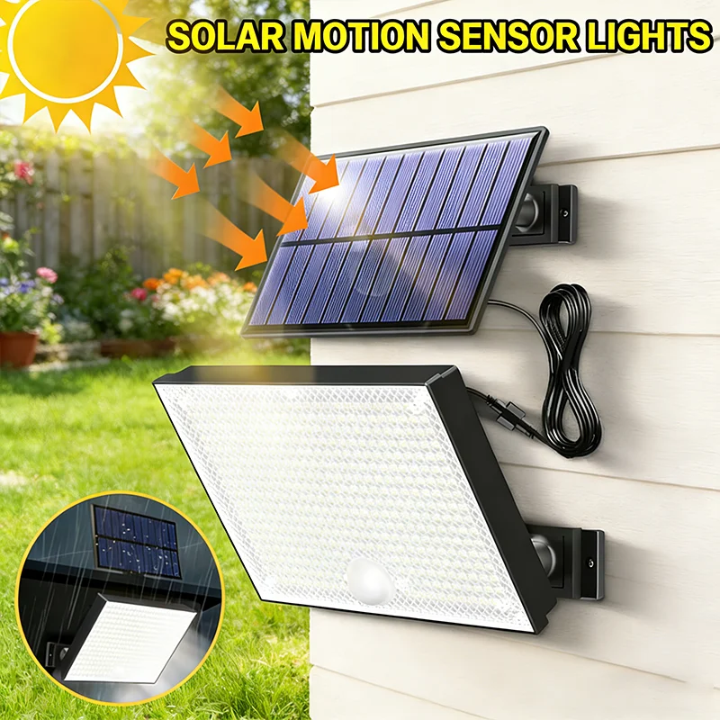 Новые солнечные светильники 400LED для улицы с датчиком движения, 3 режима, водонепроницаемые, на солнечной батарее, для сада и двора
Новые солнечные светильники 400LED для улицы с датчиком движения, 3 режима, водонепроницаемые, на солнечной батарее, для сада и двора