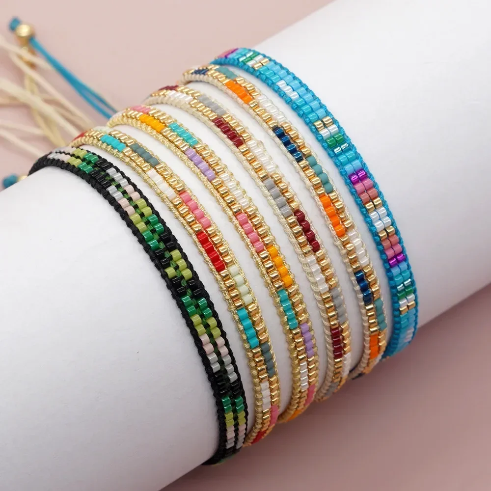 Beaded bracelet Geometry Design Hand knitting Bohemia Adjustable Tide Simple Female Gradient color Rice bead bracelet
Beaded bracelet Geometry Design Hand knitting Bohemia Adjustable Tide Simple Female Gradient color Rice bead bracelet