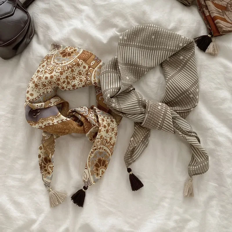 2026 Retro Small Silk Square Scarf Premium Decorative Scarf with Fringe for Shirt Matching Headscarf Pendant Wholesale
2026 Retro Small Silk Square Scarf Premium Decorative Scarf with Fringe for Shirt Matching Headscarf Pendant Wholesale