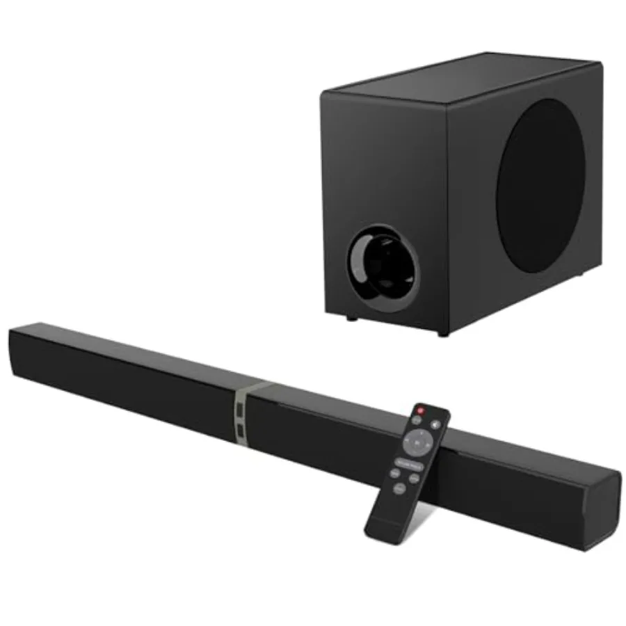 Sound Bar with Subwoofer for home theater, ABS plastic, black, 120W surround sound with Bluetooth 5.3, ARC, optical, and AUX co
Sound Bar with Subwoofer for home theater, ABS plastic, black, 120W surround sound with Bluetooth 5.3, ARC, optical, and AUX co
