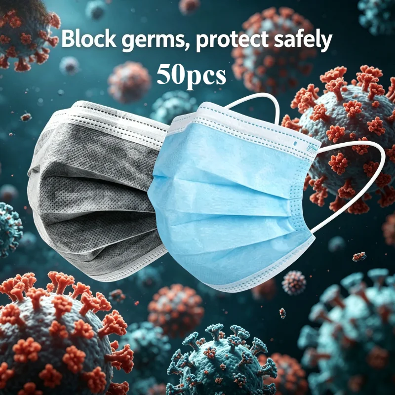 Masks 3-layer Mask Face Masks Melt Blown Cloth Disposable Anti-Dust Protective Masks Mouth 50pcs Mask Activated Carbon Face Mask
Masks 3-layer Mask Face Masks Melt Blown Cloth Disposable Anti-Dust Protective Masks Mouth 50pcs Mask Activated Carbon Face Mask