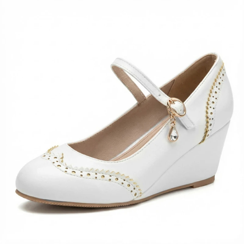 Big size High heels for ladies women's pumps and heels Wedges Round toe womens shoes with design simple and elegant Retro
Big size High heels for ladies women's pumps and heels Wedges Round toe womens shoes with design simple and elegant Retro