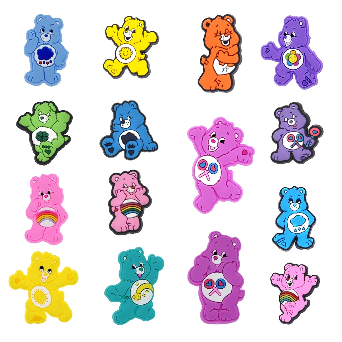 New Popular Bear Cartoon Rainbow DIY accessories PVC Praise Shoe charmas clow for clogs Slides Gift Idea Easy to install
New Popular Bear Cartoon Rainbow DIY accessories PVC Praise Shoe charmas clow for clogs Slides Gift Idea Easy to install