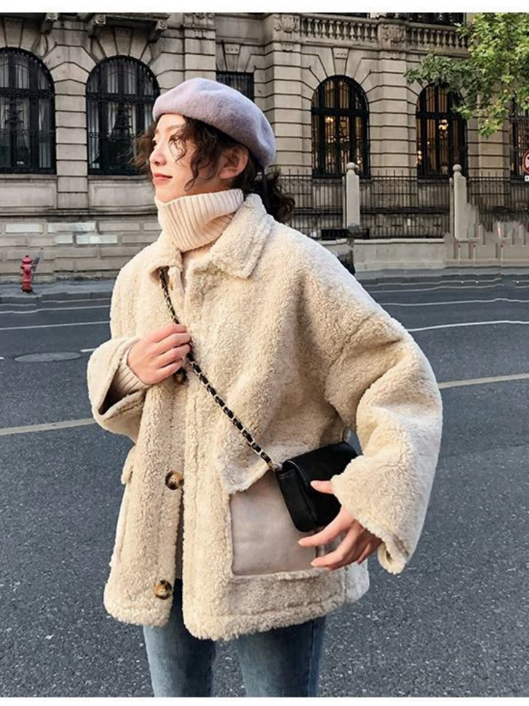 Korean Style Long Sleeve Thick Warm Women's Jackets Short Design Button Fly Female Students Outwear with Pockets Lady Coats 2023
Korean Style Long Sleeve Thick Warm Women's Jackets Short Design Button Fly Female Students Outwear with Pockets Lady Coats 2023