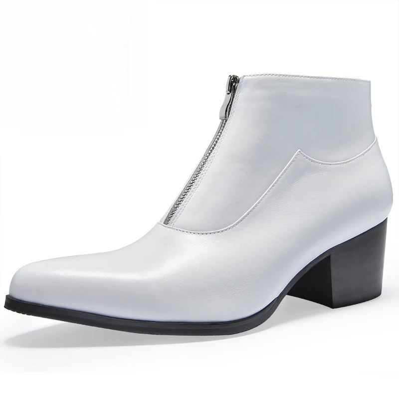 Men's Genuine Leather Ankle Boots Man Waterproof High Top Boots Increased Heel Pointed Black Luxury Shoes
Men's Genuine Leather Ankle Boots Man Waterproof High Top Boots Increased Heel Pointed Black Luxury Shoes