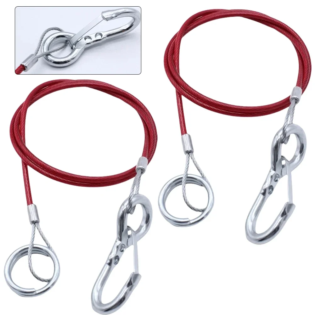 2pcs 1m*4mm Breakaway Ropes Brake Cable Hook Tear-off Rope For Trailers Caravans 304 Stainless Steel Wire With PVC Outer Layer
2pcs 1m*4mm Breakaway Ropes Brake Cable Hook Tear-off Rope For Trailers Caravans 304 Stainless Steel Wire With PVC Outer Layer