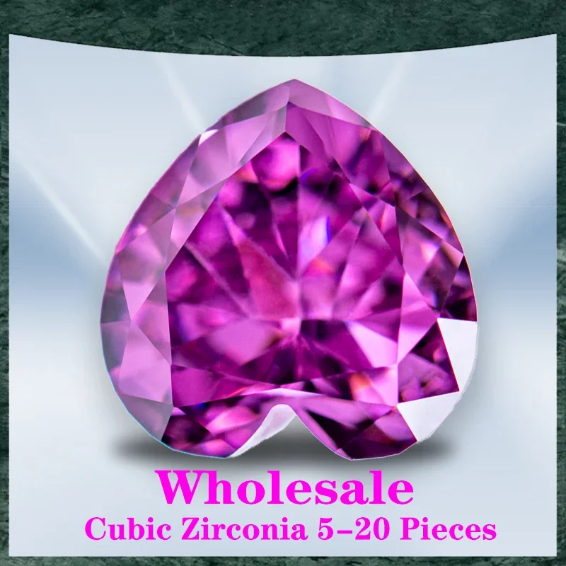 Cubic Zirconia Wholesale No Certificate Crushed Ice Cut Heart Shape Rose Red Color Charms Beads for Top Jewelry Making Materials
Cubic Zirconia Wholesale No Certificate Crushed Ice Cut Heart Shape Rose Red Color Charms Beads for Top Jewelry Making Materials