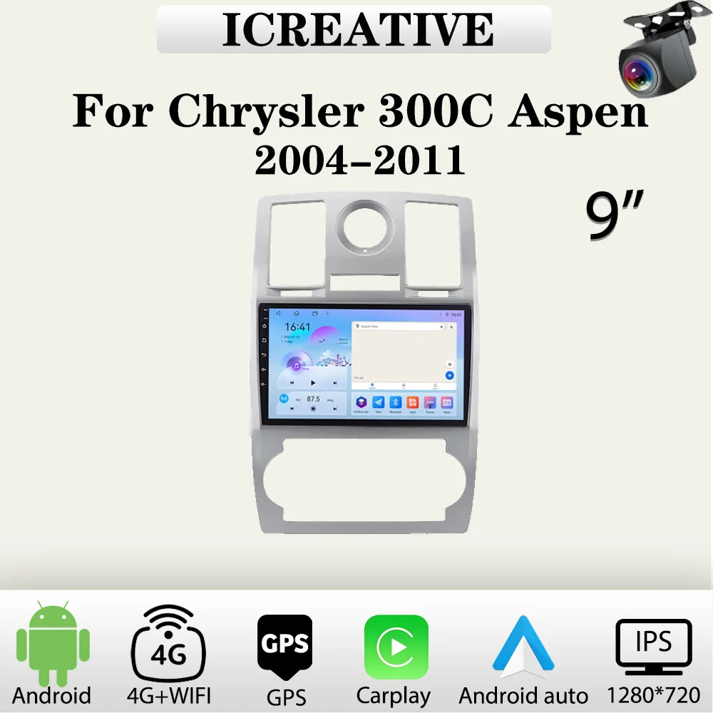 Car Radio for Chrysler 300C Aspen 2004-2011 Carplay Multimedia Player Stereo Autoaudio Android Head Unit 9inch HD Navigation GPS
Car Radio for Chrysler 300C Aspen 2004-2011 Carplay Multimedia Player Stereo Autoaudio Android Head Unit 9inch HD Navigation GPS