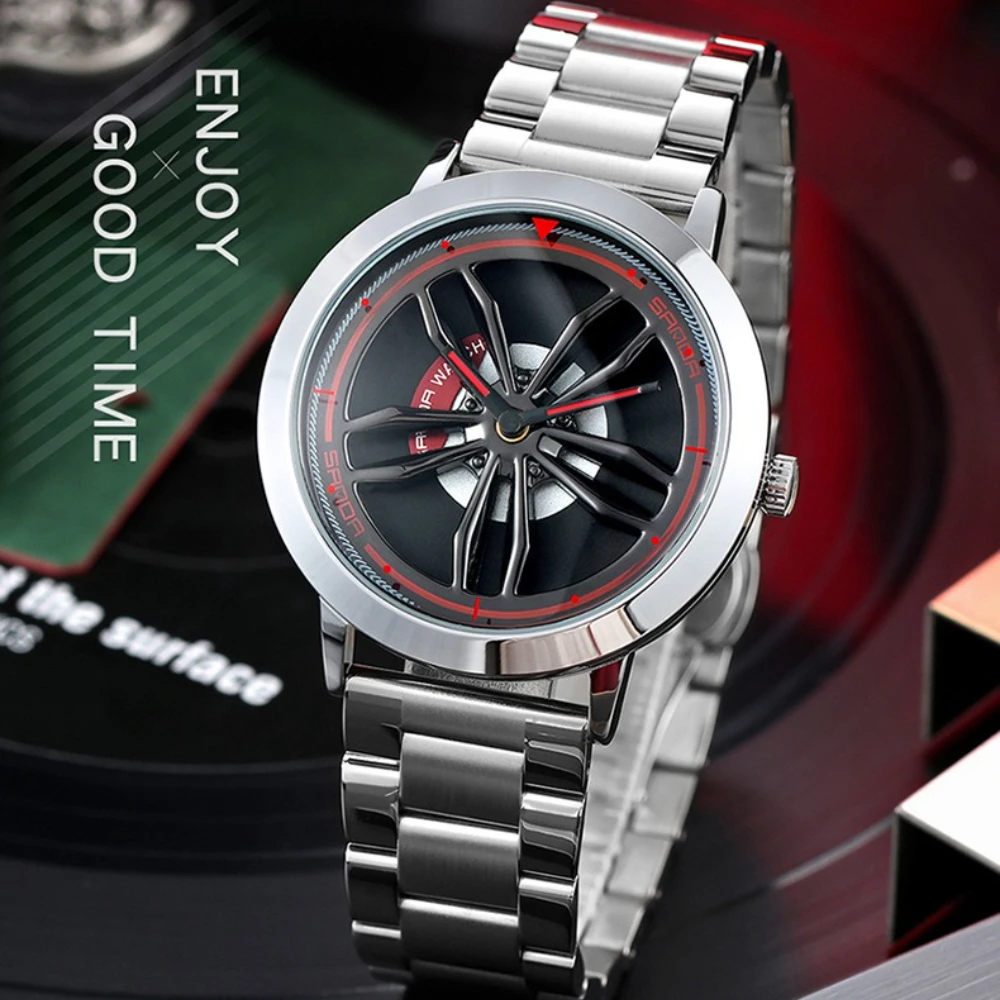 SANDA 1009 Fashion Luxury Wheel Rotating Quartz Steel Strip Watch Waterproof Rotating Watches for Men Montres Hommes Часы 
SANDA 1009 Fashion Luxury Wheel Rotating Quartz Steel Strip Watch Waterproof Rotating Watches for Men Montres Hommes Часы