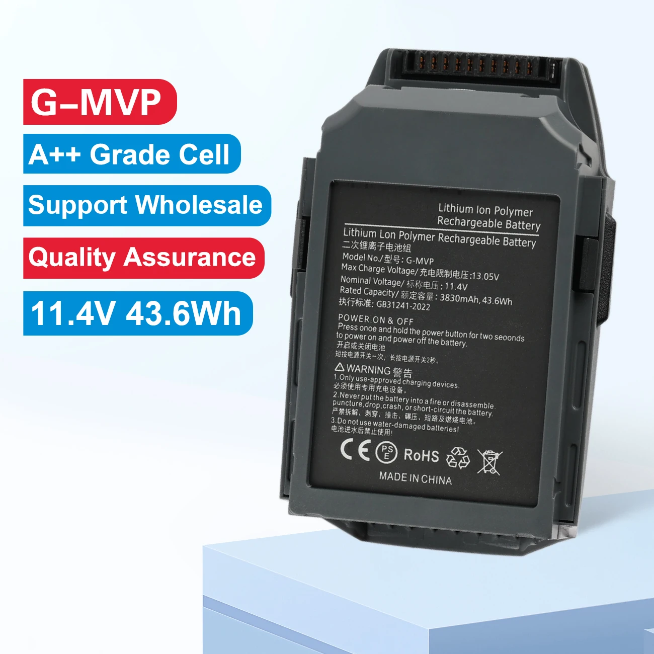 G-MVP Replacement Battery For DJI Mavic Pro Intelligent Flight Battery For DJI Mavic Pro & Mavic Pro Platinum 3830mAh/43.6Wh
G-MVP Replacement Battery For DJI Mavic Pro Intelligent Flight Battery For DJI Mavic Pro & Mavic Pro Platinum 3830mAh/43.6Wh