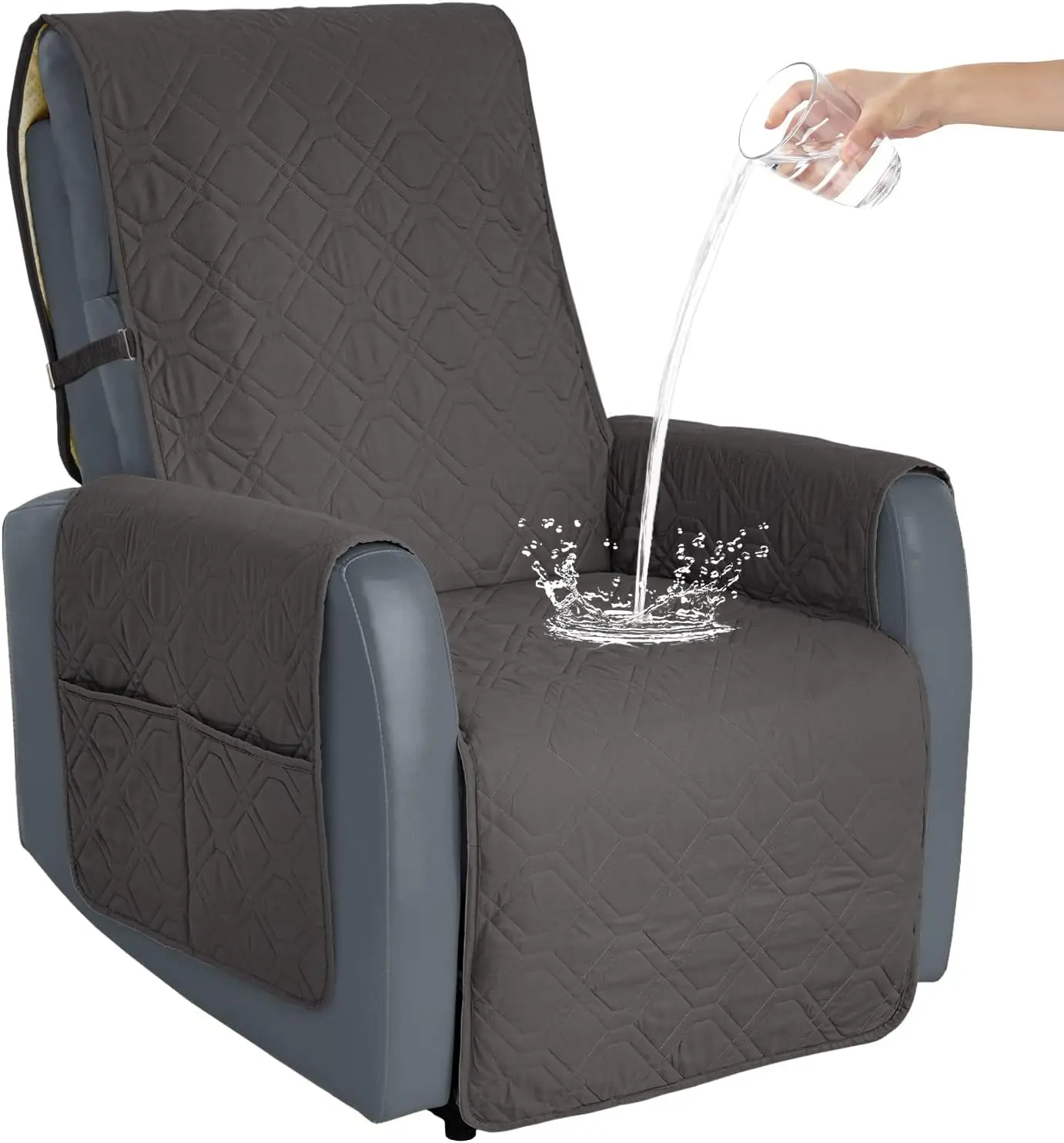 Recliner Chair Covers Sofa Slipcover Non-Slip Chair Couch Cover Hine Washable Furniture Protector With Straps For Dogs (Dark 
Recliner Chair Covers Sofa Slipcover Non-Slip Chair Couch Cover Hine Washable Furniture Protector With Straps For Dogs (Dark