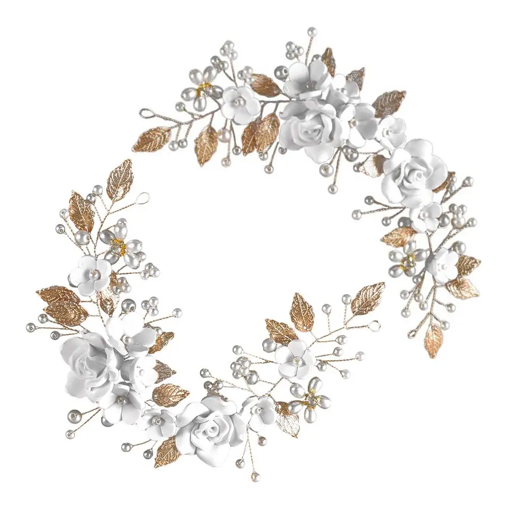 2pcs Wedding Hair Decorations White Clay Flowers Silver Alloy Leaves Bridal Accessories Hairpiece for Prom Formal Events
2pcs Wedding Hair Decorations White Clay Flowers Silver Alloy Leaves Bridal Accessories Hairpiece for Prom Formal Events